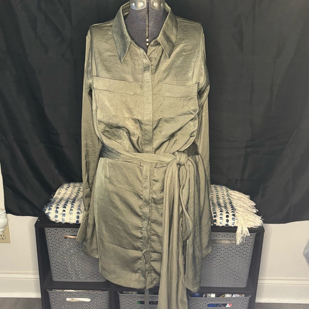 HYFVE Olive Long Sleeve Dress